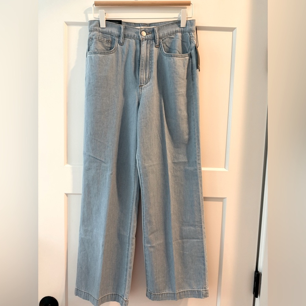 Joe's Jeans Chambray High Rise Wide Leg Crop